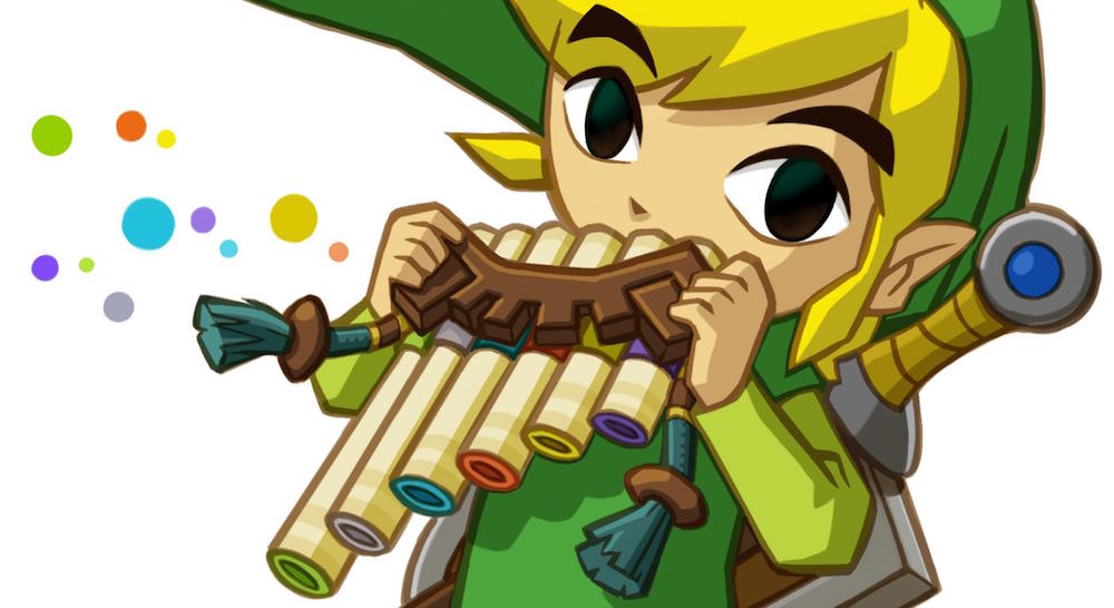 Link tocando flauta